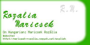 rozalia maricsek business card