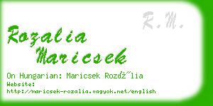 rozalia maricsek business card